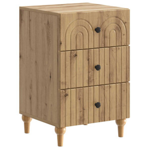 vidaXL Nachtkastje Artisanaal eiken 43x 41 x 66,5 cm Bewerkt hout