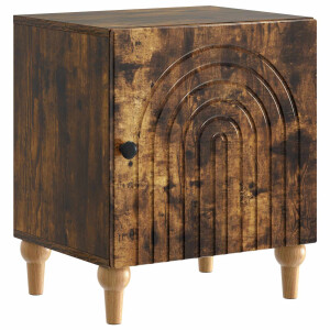 vidaXL Nachtkastje Gerookt eiken 43 x 34,5 x 50 cm Bewerkt hout