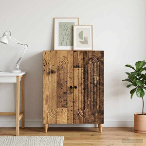 vidaXL Dressoir Oud hout 66 x 34,5 x 90 cm Bewerkt hout