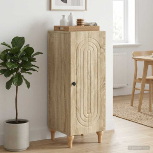 vidaXL Dressoir Sonoma Eiken 33 x 34,5 x 90 cm Bewerkt hout