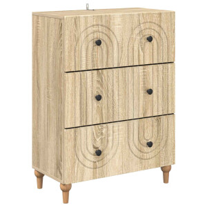 vidaXL Ladenkast Sonoma Eiken 66 x 34,5 x 90 cm Bewerkt hout