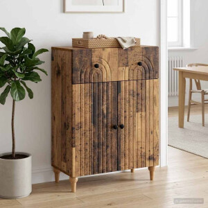 vidaXL Dressoir met lade Oud hout 66 x 34,5 x 90 cm Bewerkt hout