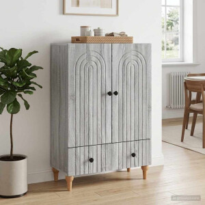vidaXL Dressoir met lade Grijs sonoma 66 x 34,5 x 95 cm Bewerkt hout