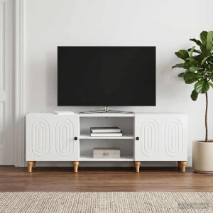 vidaXL TV-kast Hoogglans Wit 150 x 31 x 50 cm Bewerkt hout