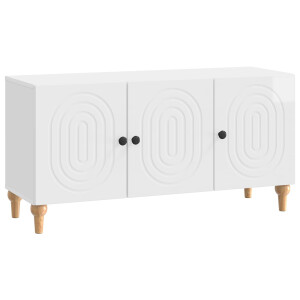 vidaXL TV-kast Hoogglans Wit 99 x 34,5 x 50 cm Bewerkt hout
