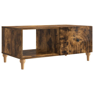 vidaXL Salontafel Gerookt eiken 90 x 50 x 40 cm Bewerkt hout
