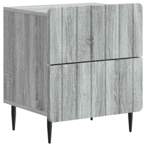 vidaXL Nachtkastje Grijs sonoma 43 x 34,5 x 49,5 cm Bewerkt hout