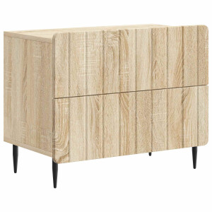 vidaXL Nachtkastje Sonoma Eiken 62 x 34,5 x 49,5 cm Bewerkt hout