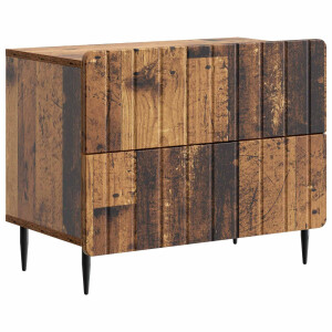 vidaXL Nachtkastje met lade Oud hout 62 x 34,5 x 49,5 cm Bewerkt hout
