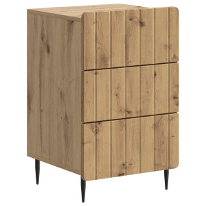 vidaXL Nachtkastje Artisanaal eiken 43x 41 x 68 cm Bewerkt hout