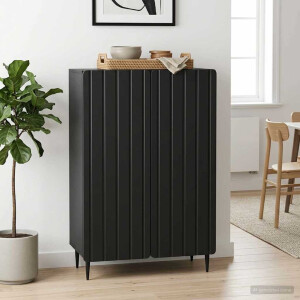 vidaXL Dressoir Zwart 66 x 34,5 x 92 cm Bewerkt hout