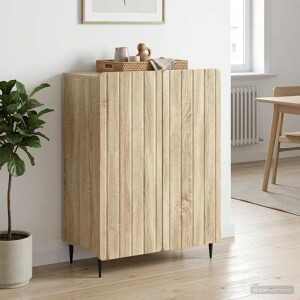 vidaXL Dressoir Sonoma Eiken 66 x 34,5 x 92 cm Bewerkt hout