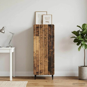 vidaXL Dressoir Oud hout 34,5 x 33 x 92 cm Bewerkt hout