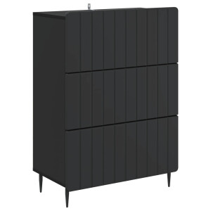 vidaXL Ladenkast Zwart 66 x 34,5 x 92 cm Bewerkt hout