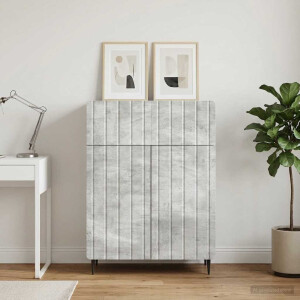 vidaXL Dressoir met lade Betongrijs 66 x 34,5 x 92 cm Bewerkt hout