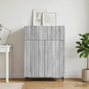 vidaXL Dressoir met lade Grijs sonoma 66 x 34,5 x 92 cm Bewerkt hout