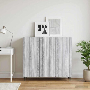 vidaXL Dressoir Grijs sonoma 89 x 34,5 x 82 cm Bewerkt hout