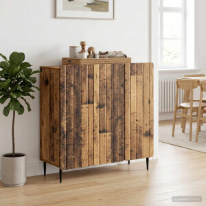 vidaXL Dressoir Oud hout 89 x 34,5 x 82 cm Bewerkt hout