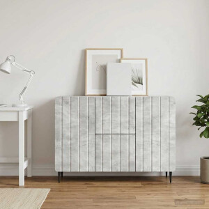 vidaXL Dressoir met lade Betongrijs 89 x 34,5 x 62 cm Bewerkt hout