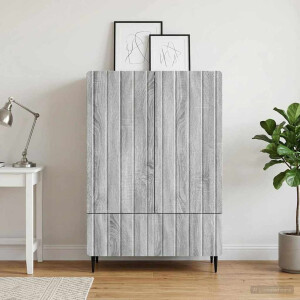 vidaXL Dressoir met lade Grijs sonoma 66 x 34,5 x 97 cm Bewerkt hout