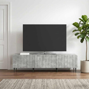 vidaXL TV-kast met lade Betongrijs 147 x 34,5 x 32 cm Bewerkt hout