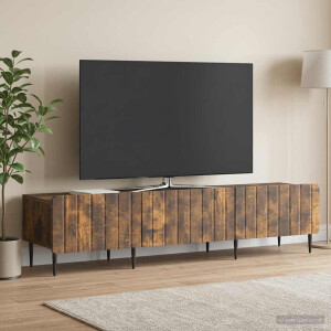 vidaXL TV-kast met lade Gerookt eiken 147 x 34,5 x 32 cm Bewerkt hout