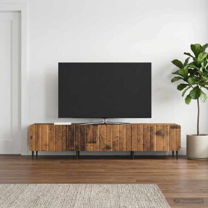 vidaXL TV-kast met lade Oud hout 147 x 34,5 x 32 cm Bewerkt hout