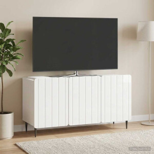 vidaXL TV-kast Hoogglans Wit 99 x 34,5 x 52 cm Bewerkt hout