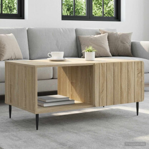 vidaXL Salontafel Sonoma Eiken 90 x 50 x 40 cm Bewerkt hout