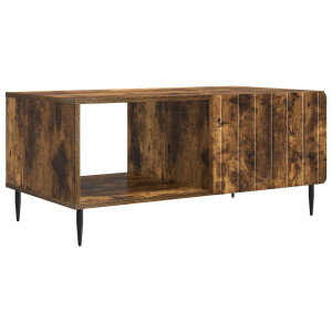 vidaXL Salontafel Gerookt eiken 90 x 50 x 40 cm Bewerkt hout