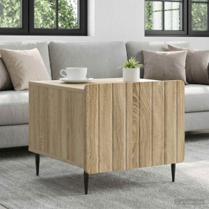 vidaXL Salontafel met lade Sonoma Eiken 49 x 50 x 42 cm Bewerkt hout