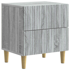 vidaXL Nachtkastje Grijs sonoma 43 x 34,5 x 48 cm Bewerkt hout