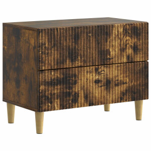 vidaXL Nachtkastje Gerookt eiken 62 x 34,5 x 48 cm Bewerkt hout