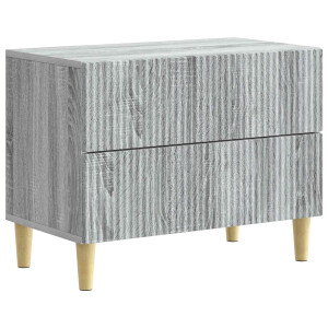 vidaXL Nachtkastje Grijs sonoma 62 x 34,5 x 48 cm Bewerkt hout