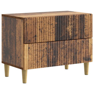 vidaXL Nachtkastje met lade Oud hout 62 x 34,5 x 48 cm Bewerkt hout