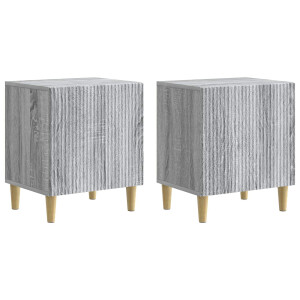 vidaXL Nachtkastje 2 pcs Grijs sonoma 43 x 34,5 x 50 cm Bewerkt hout
