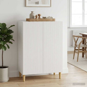 vidaXL Dressoir Wit 66 x 34,5 x 90 cm Bewerkt hout