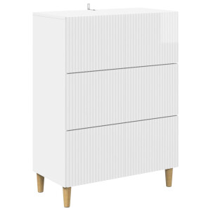 vidaXL Ladenkast Hoogglans Wit 66 x 34,5 x 90 cm Bewerkt hout