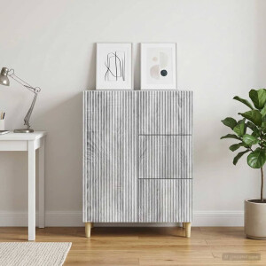 vidaXL Dressoir met lade Grijs sonoma 66 x 34,5 x 90 cm Bewerkt hout