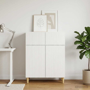 vidaXL Dressoir met lade Wit 66 x 34,5 x 90 cm Bewerkt hout