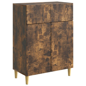 vidaXL Dressoir met lade Gerookt eiken 66 x 34,5 x 90 cm Bewerkt hout