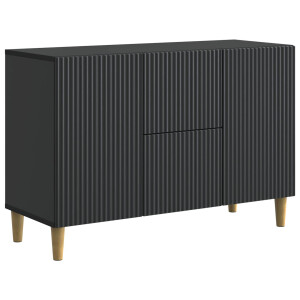 vidaXL Dressoir met lade Zwart 89 x 34,5 x 60 cm Bewerkt hout