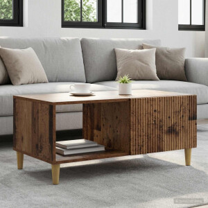 vidaXL Salontafel Oud hout 90 x 50 x 40 cm Bewerkt hout