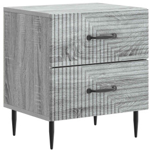 vidaXL Nachtkastje Grijs sonoma 43 x 34,5 x 47,5 cm Bewerkt hout