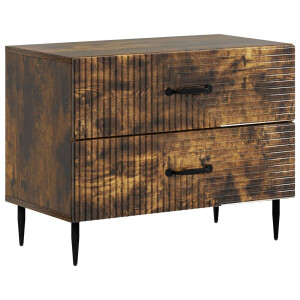 vidaXL Nachtkastje Gerookt eiken 62 x 34,5 x 47,5 cm Bewerkt hout