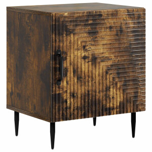 vidaXL Nachtkastje Gerookt eiken 43 x 34,5 x 50 cm Bewerkt hout