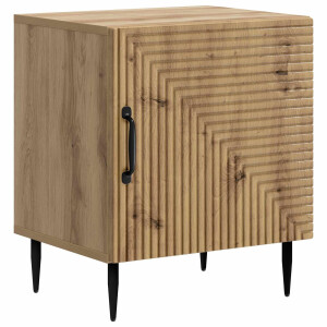 vidaXL Nachtkastje Artisanaal eiken 43 x 34,5 x 50 cm Bewerkt hout