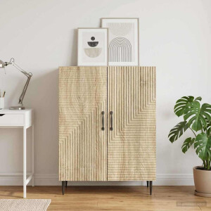 vidaXL Dressoir Sonoma Eiken 66 x 34,5 x 89,5 cm Bewerkt hout