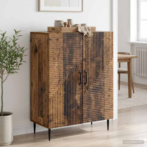vidaXL Dressoir Oud hout 66 x 34,5 x 89,5 cm Bewerkt hout