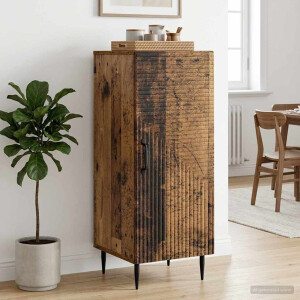 vidaXL Dressoir Oud hout 33 x 34,5 x 89,5 cm Bewerkt hout